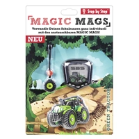 Doplkov sada obrzk MAGIC MAGS Zelen traktor k aktovkm GRADE, SPACE, CLOUD, 2v1 a KID
