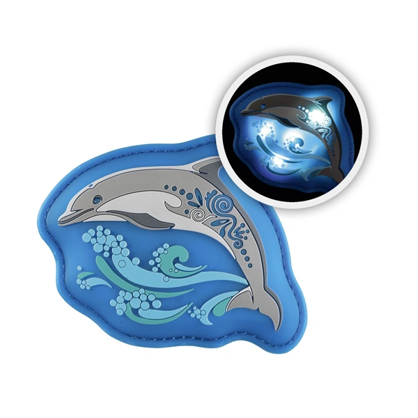 Blikající obrázek Magic Mags Flash Jumping Dolphin Fips k aktovkám Step by StepGRADE,SPACE,CLOUD,KID