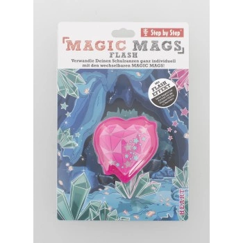 Blikající obrázek Magic Mags Flash Heart Baila k aktovkám Step by Step GRADE, SPACE, CLOUD, 2IN, KID