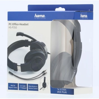 Hama PC headset HS-350, stereo, černý