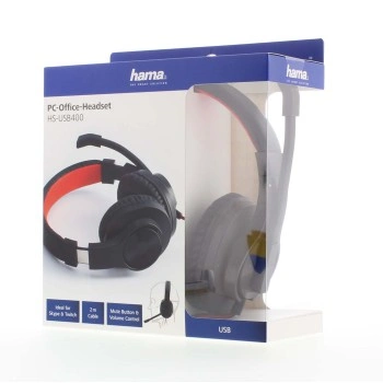Hama PC Headset HS-USB400, stereo, černý