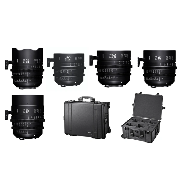 SIGMA CINE KIT 002 + kufr PMC-002 FL F/VE METRIC Fully Luminous pro Sony E