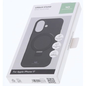 White Diamonds Mag Urban Stand Case, kryt pro Apple iPhone 17, MagSafe kompatibilní, černý