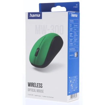 Hama bezdrátová optická myš MW-300 v2, tichá, zelená