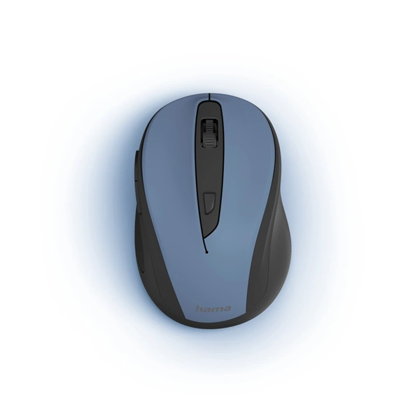 Hama bezdrátová optická myš MW-400 V2, ergonomická, modrá/černá
