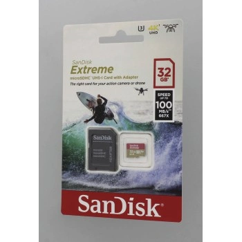 SanDisk Extreme micro SDHC 32 GB 100 MB/s A1 Class 10 UHS-I V30,adapter,akční kamery 