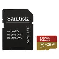 SanDisk Extreme micro SDHC 32 GB 100 MB/s A1 Class 10 UHS-I V30, adapter
