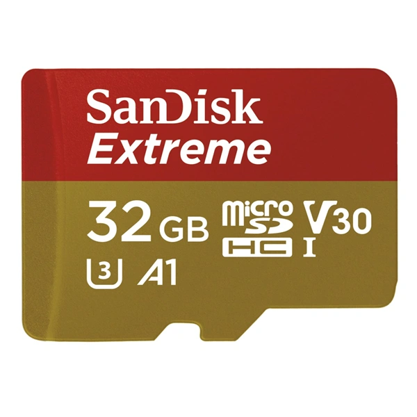 SanDisk Extreme micro SDHC 32 GB 100 MB/s A1 Class 10 UHS-I V30, adapter