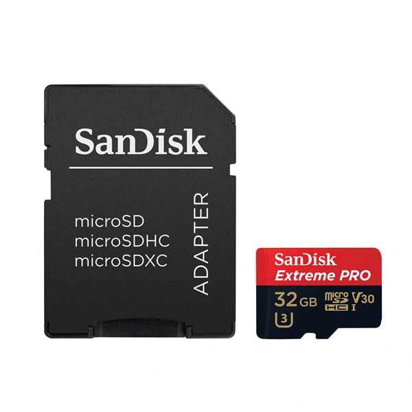 SanDisk Extreme Pro microSDHC 32 GB  100 MB/s A1 Class 10 UHS-I V30, Adaptér 