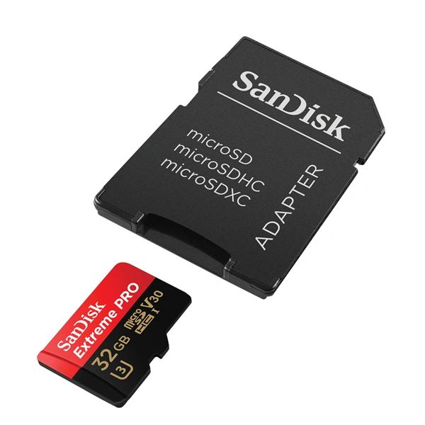 SanDisk Extreme Pro microSDHC 32 GB  100 MB/s A1 Class 10 UHS-I V30, Adaptér 