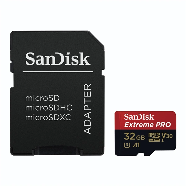 SanDisk Extreme Pro microSDHC 32 GB  100 MB/s A1 Class 10 UHS-I V30, Adaptér 