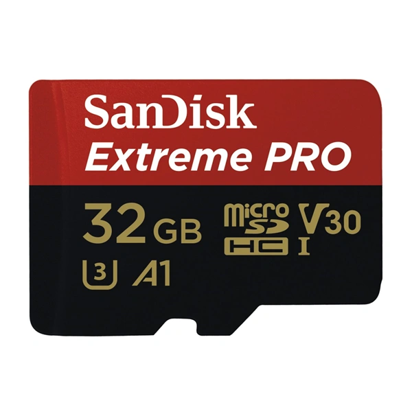 SanDisk Extreme Pro microSDHC 32 GB  100 MB/s A1 Class 10 UHS-I V30, Adaptér 