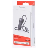 Hama nabjeka do vozidla s kabelem, USB typ C (USB-C), 3 A, krabika Prime (rozbalen)