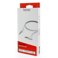 Hama audio kabel jack 3,5 mm 90 st., 0,5 m, opleten, bl