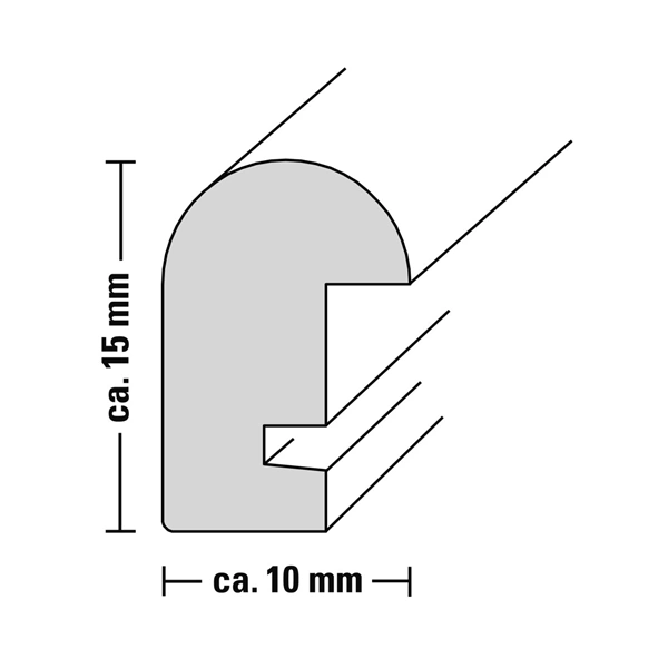 Hama rámeček dřevěný PHOENIX, hnědý, 10x15 cm