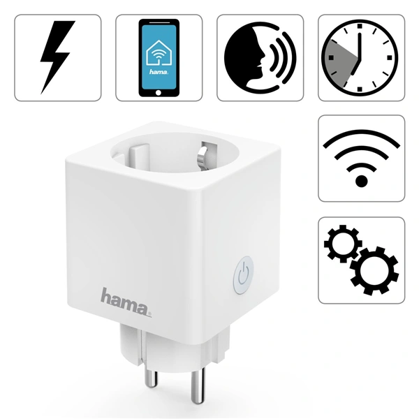 Hama SMART WiFi mini zásuvka, měření spotřeby (zánovní)
