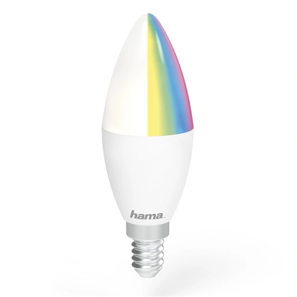 Hama SMART WiFi LED žárovka, E14, 5,5 W, RGBW, stmívatelná