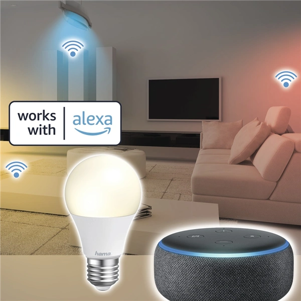 Hama SMART WiFi LED žárovka, E27, 10 W, bílá, stmívatelná