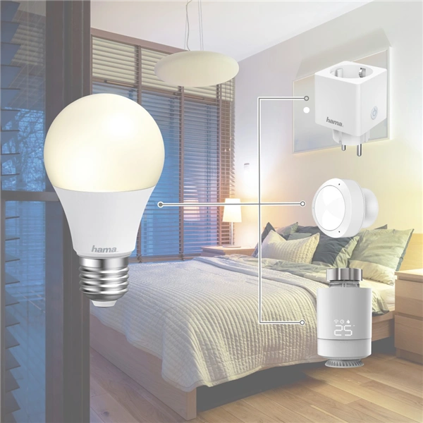 Hama SMART WiFi LED žárovka, E27, 10 W, bílá, stmívatelná