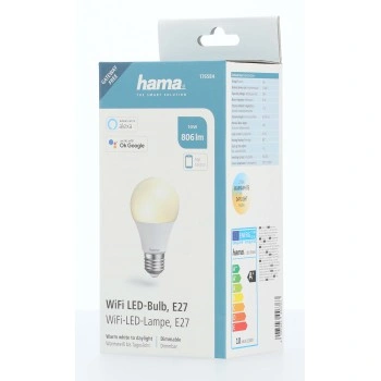 Hama SMART WiFi LED žárovka, E27, 10 W, bílá, stmívatelná