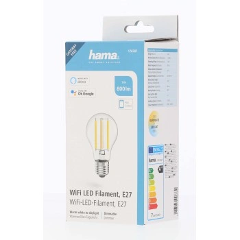 Hama SMART WiFi LED Filament retro žárovka, E27, 7 W, bílá NAHRADA 176603