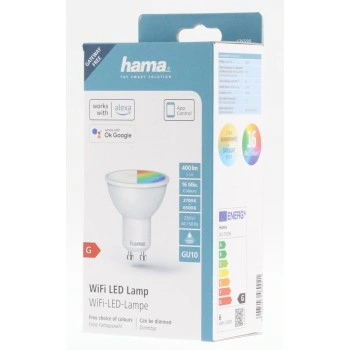 Hama SMART WiFi LED žárovka, GU10, 5,5 W, RGBW, stmívatelná, ovládání pomocí App