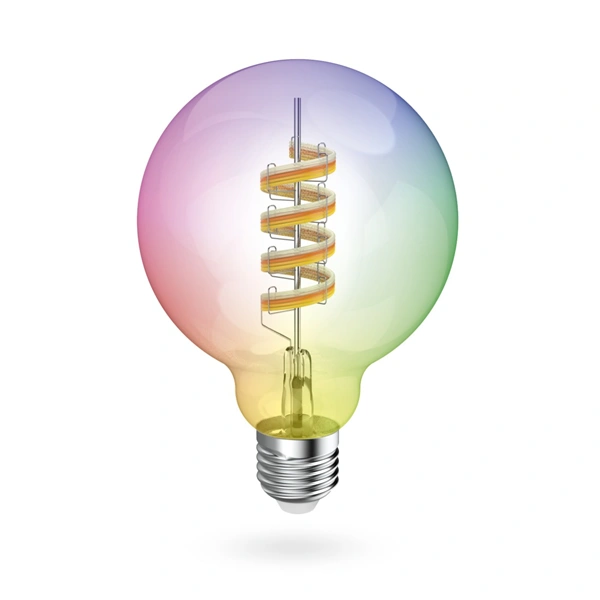 Hama SMART WiFi LED žárovka, Matter, E27, G95 Filament, koule, RGBW, stmívatelná, aplikace