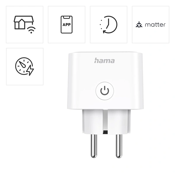 Hama SMART WiFi zásuvka, Matter, měření spotřeby