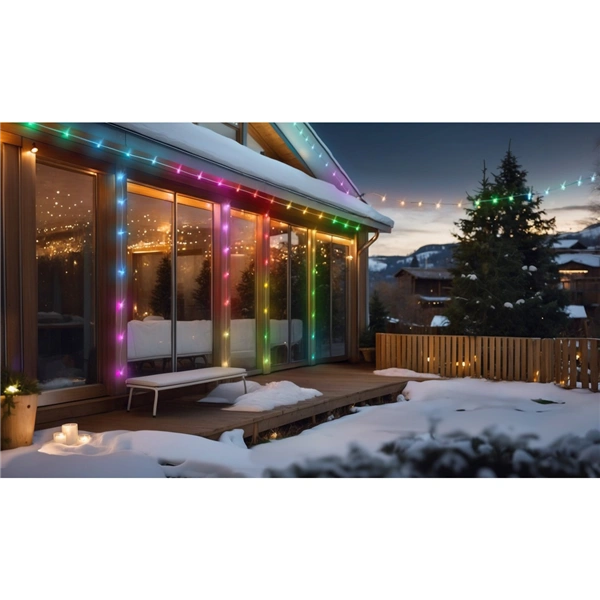 Hama SMART WiFi světelný řetěz, 100 LED, venkovní/vnitřní použití, nastavení barev, stmívání, 10 m