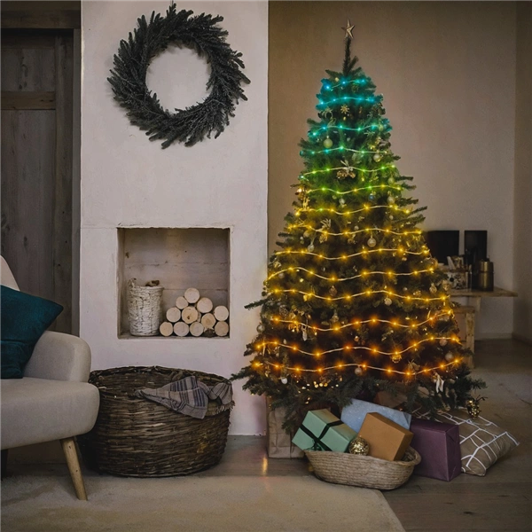Hama SMART WiFi světelný řetěz, 100 LED, venkovní/vnitřní použití, nastavení barev, stmívání, 10 m