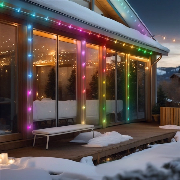 Hama SMART WiFi světelný řetěz, 100 LED, venkovní/vnitřní použití, nastavení barev, stmívání, 10 m