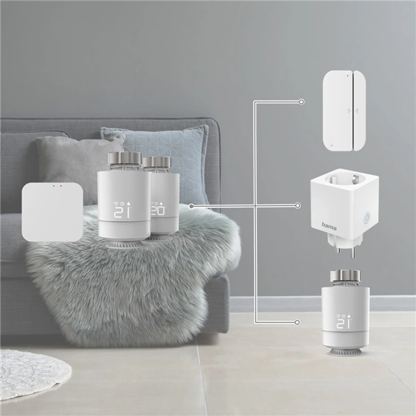 Hama SMART set pro regulaci vytápění, centrála + 2 hlavice