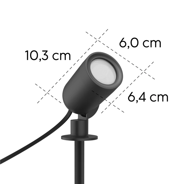 Hama SMART WiFi LED zahradní světlo, Matter, zapich. nožka, voděodolné IP65, barvy, stmívání, appka