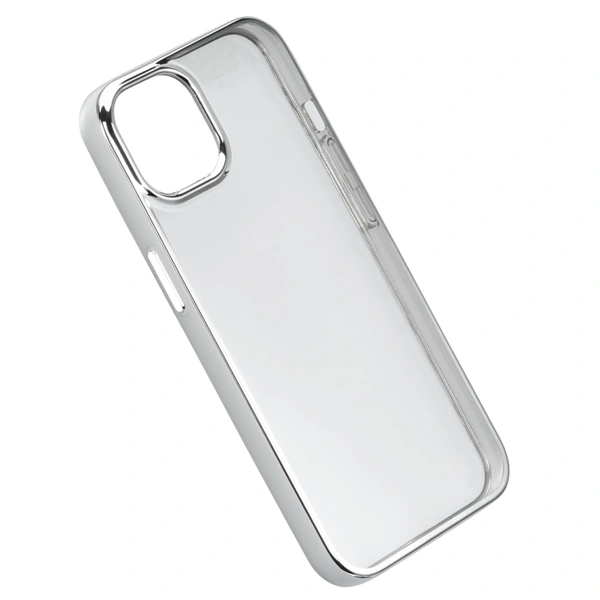 Hama Clear&Chrome, kryt pro Apple iPhone 13, recyklovaný materiál, stříbrný