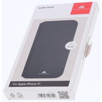 Black Rock Slim Folio, pouzdro-knížka pro Apple iPhone 17, černé