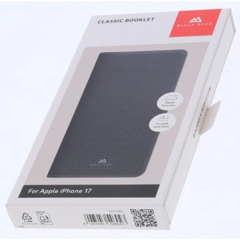 Black Rock The Classic, pouzdro-knížka pro Apple iPhone 17, funkce stojanu, černé