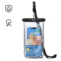 Hama Finest Sports, outdoorov pouzdro na mobil, XXL (5,5"/15,8x8 cm), IPX8, prhledn/ern