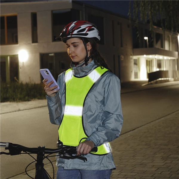 Hama reflexní vesta pro běžce/chodce/cyklisty, kapsa na zip, nastavitelná velikost, neonově žlutá