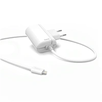 Hama nabíječka s kabelem, Apple Lightning, MFI, 2,4 A, bílá