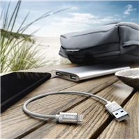 Hama MFI USB nabíjecí/datový kabel pro Apple, Lightning vidlice, 0,2 m, bílý