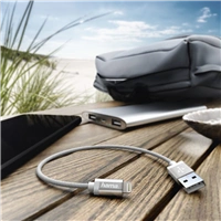 Hama MFI USB nabjec/datov kabel pro Apple, Lightning vidlice, 0,2 m, bl
