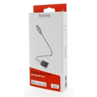 Hama MFI USB nabjec/datov kabel pro Apple, Lightning vidlice, 0,2 m, bl