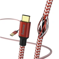 Hama kabel Reflective USB-C 2.0 typ A - typ C, 1,5 m, erven