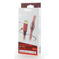 Hama kabel Reflective USB-C 2.0 typ A - typ C, 1,5 m, erven