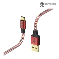 Hama kabel Reflective USB-C 2.0 typ A - typ C, 1,5 m, erven