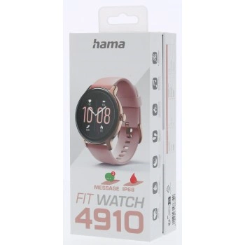 Hama Fit Watch 4910, sportovní hodinky, pulz, oxymetr, kalorie, vodě odolné, růžové