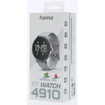 Hama Fit Watch 4910, sportovní hodinky, pulz, oxymetr, kalorie, vodě odolné, šedé