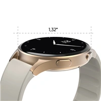 Hama 8900, smart hodinky, GPS, AMOLED 1,32, funkce telefonovn, Alexa, bov/zlat