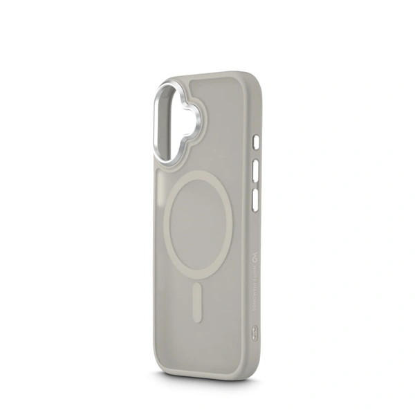 White Diamonds Hybrid Case, kryt pro Apple iPhone 17, magnetický, matný, poloprůhledný pískový
