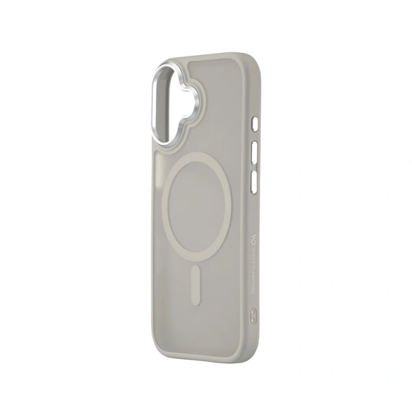 White Diamonds Hybrid Case, kryt pro Apple iPhone 17, magnetický, matný, poloprůhledný pískový